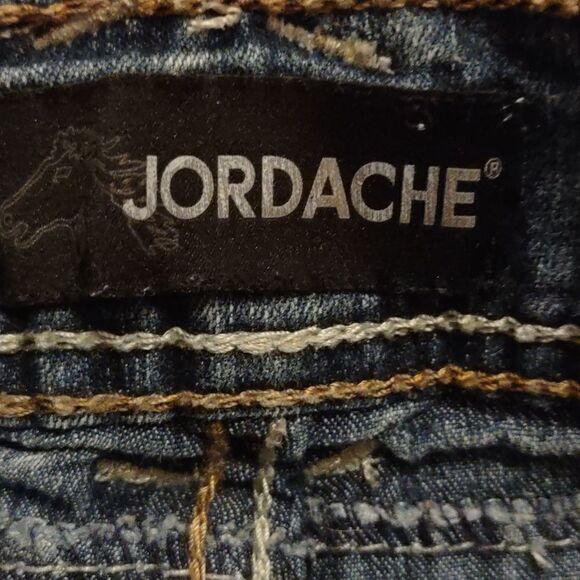 Jordache Girls size 5 ripped jean short shorts front back pockets distressed - Picture 2 of 6